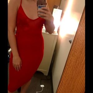 Red Midi Formal Dress